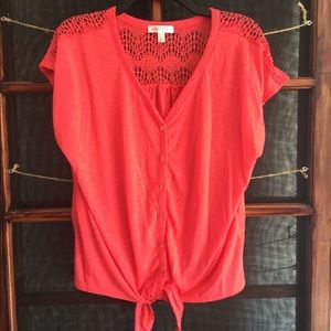 Dark coral colored, Aeropostale top